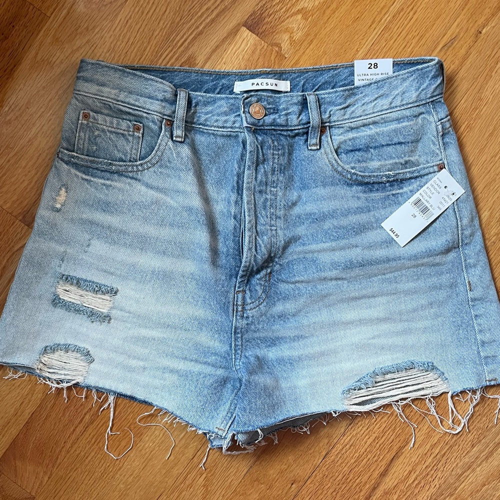 NWT pacsun ultra high rise vintage denim shorts